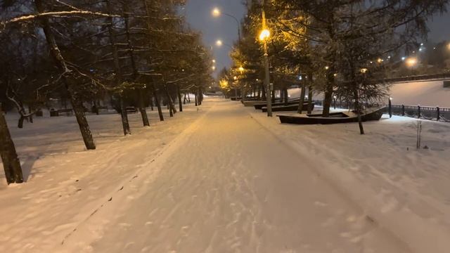Хруст снега. Красноярск набережная реки Кача. Конец Осени смотреть онлайн
