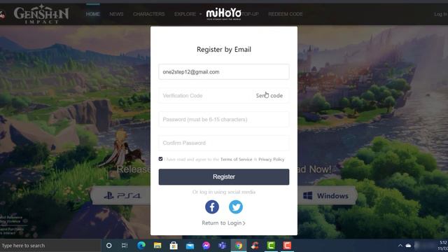 Create And Login Genshin Impact Account | Register Mihoyo
