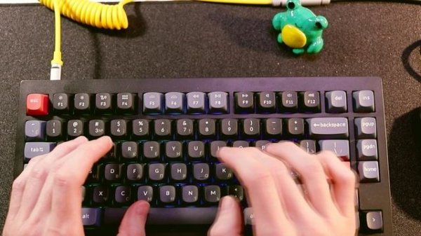 keychron v1 blue switches stock typing