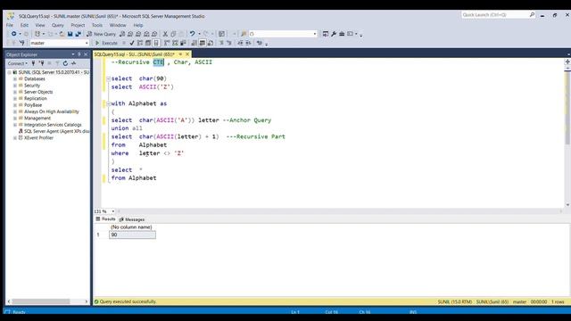 SQL Interview Questions and answers Part 15 | How to Print Alphabets A to Z in SQL смотреть онлайн
