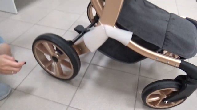 Коляска трансформер Farfello Aimile Gold Фарфелло Амелия, золотая рама смотреть онлайн