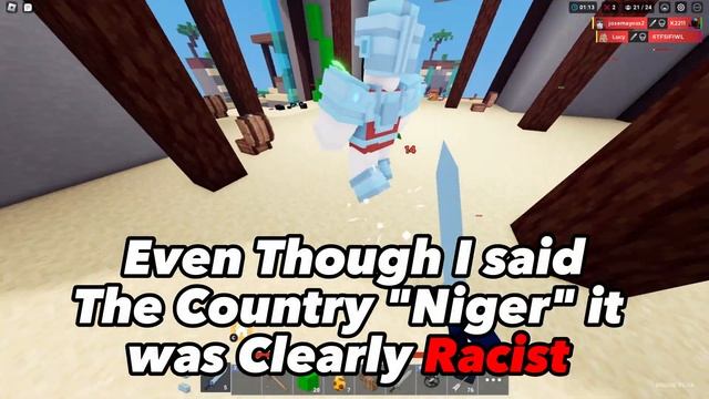 I Got EXPOSED For Being a RACIST...? | Roblox BedWars смотреть онлайн