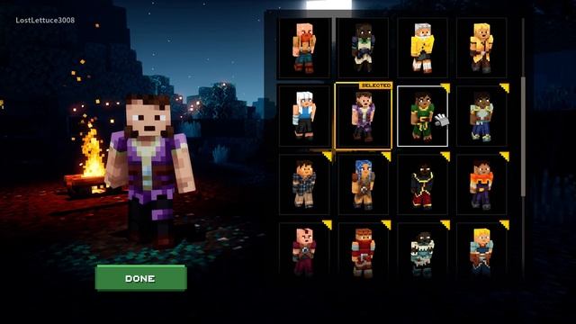 Character Customization Menu Minecraft Dungeons