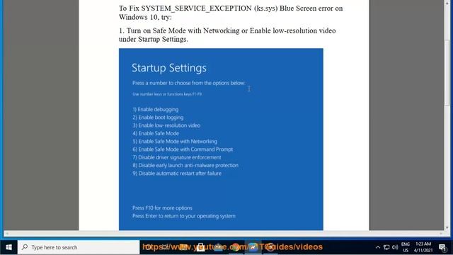 Fix SYSTEM_SERVICE_EXCEPTION (ks.sys) Blue Screen error on Windows 10 смотреть онлайн
