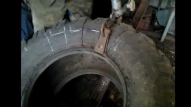 Обдираем колеса для вездехода. Или что делать с Б/У резиной часть 2. смотреть онлайн