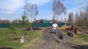 Заезд на участок. Делаем подъезд к дому. Асфальтная крошка.