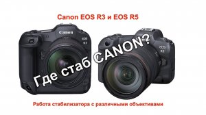 Canon EOS R3 и EOS R5. Проблемы работы стабилизатора с различными объективами.