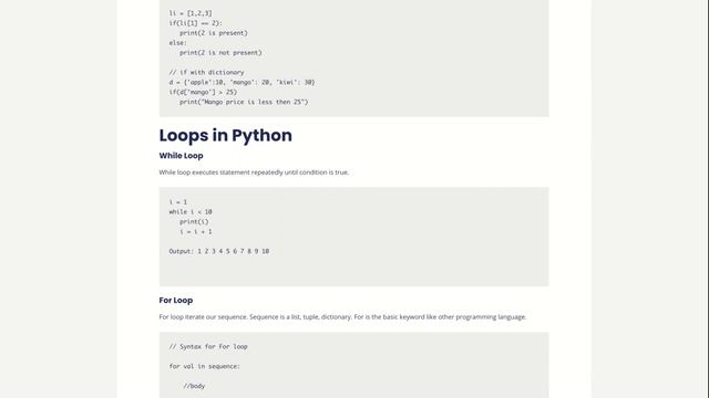 Flow control statement in python (If, if-else, for loop, while loop) смотреть онлайн