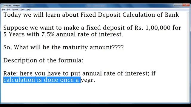 #8-How to calculate Fixed Deposit Maturity in Excel | calculate FD in Excel смотреть онлайн