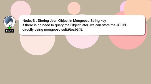 NodeJS : Storing Json Object in Mongoose String key смотреть онлайн