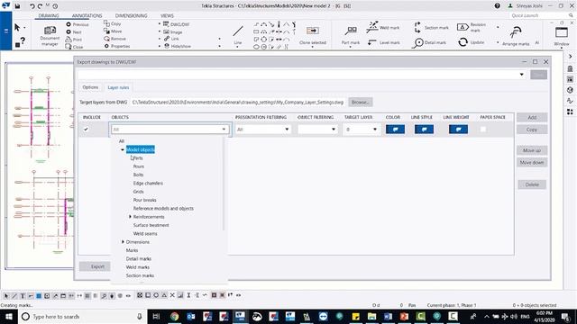 Tekla TekTalk - Exporting DWG with layers смотреть онлайн