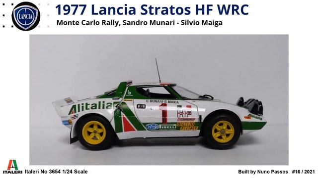 1977 Lancia Stratos HF WRC Monte Carlo Rally, Italeri 3654 1/24 Scale Model Kit Build смотреть онлайн