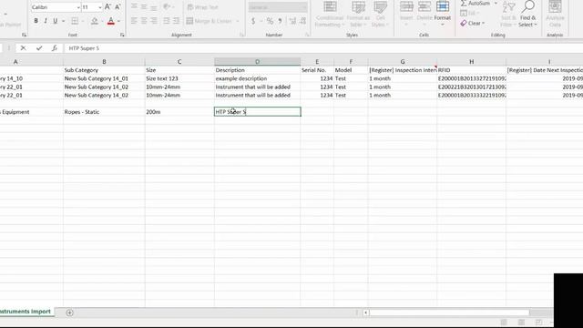 Getting Started with RFID How to build an Excel Sheet for Import
