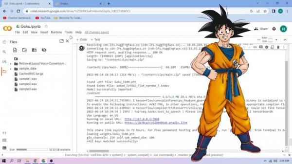 Goku AI Voice Model - RVC 1-CLICK Google Colab Setup