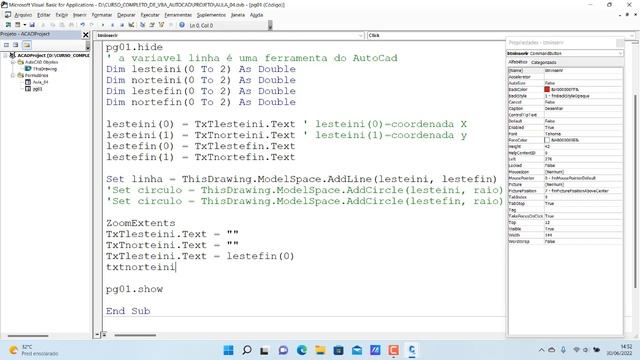 CURSO COMPLETO DE VBA PARA AUTOCAD E AUTOCAD CIVIL AULA12 смотреть онлайн