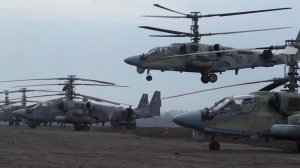 Боевой вертолёт Ка-52 в работе