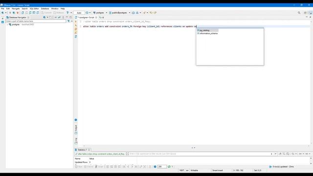Скринкаст. Добавляем каскадное обновление в таблицу Orders 23.5