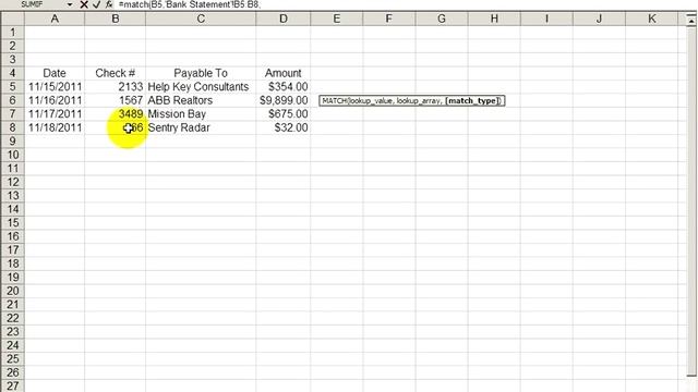 Excel 2003: How to use the match function смотреть онлайн