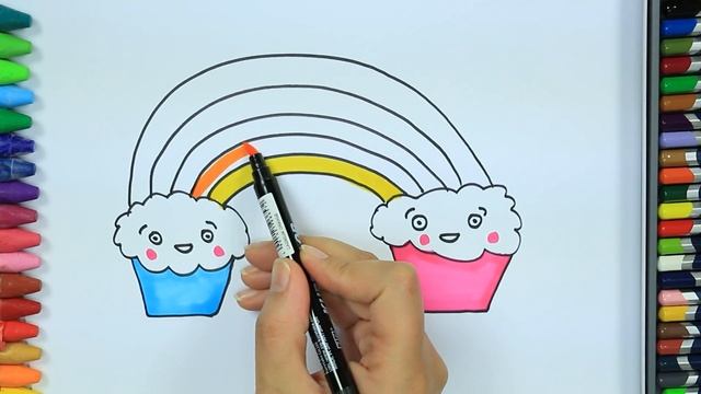 как рисовать радугу? | раскраска | раскраски | Цвета для детей | Как покрасить смотреть онлайн
