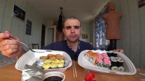МУКБАНГАСМР РОЛЛЫ ПЕРВЫЙ РАЗ ЕМ УЖИН ОБЖОР ВКУСНО EATINGASMRMukbang#231