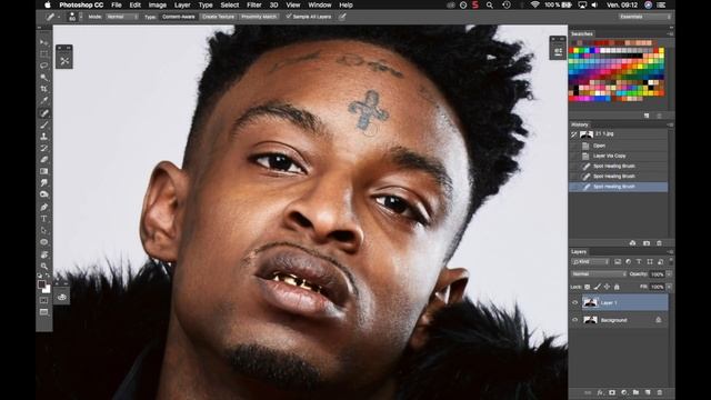 Removing Rapper TATTOOS 6ix9ine XXXtentacion 21 Savage Lil Skies Stitches Photashop Photoshop смотреть онлайн