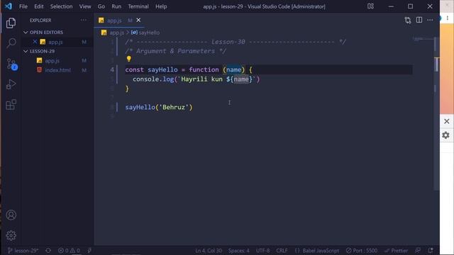 030. Argumentlar va Parametorlar | JavaScript darslari смотреть онлайн