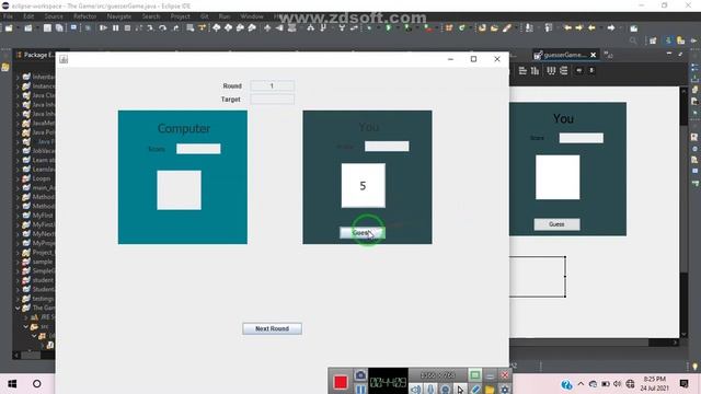 How to make a simple Game, Java Eclipse GUI (The Random Number Guesser Game) Part 2 смотреть онлайн