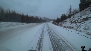 Гололёд и метель, встали на подъём. Трасса р-297 (Амур) её красота и проблемы. Дальнобой по России.