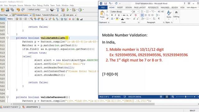 JavaFX 8 Tutorial 38 - Mobile Number Validation смотреть онлайн