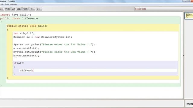 Program to Subtract the smaller value from larger value In BlueJ смотреть онлайн