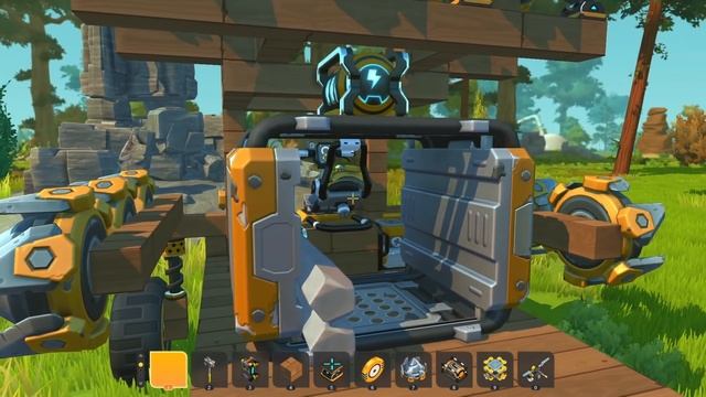 Построил ГОРНОДОБЫВАЮЩИЙ КОМБАЙН в SCRAP MECHANIC смотреть онлайн