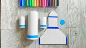 Как сделать ракету своими руками Легко и Просто из бумаги Поделки ко дню Космонавтики к 12 апреля