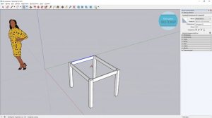SketchUp для начинающих. Урок 5. Группы и компоненты. Создание 3d-модели стола.