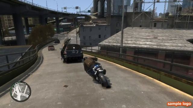Покатушка в GTAIV на мотоцикле suzuki gsx-r 1000, в конце небольшой стант! смотреть онлайн