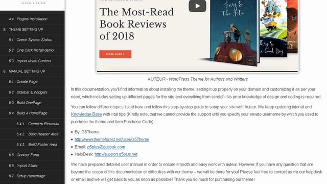Auteur – WordPress Theme for Authors Reviewers and Publishers | Themeforest Templates смотреть онлайн