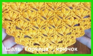 Красивый УЗОР для ШАЛИ , бактуса  , ПОЛУЧИТСЯ у всех , вязание КРЮЧКОМ