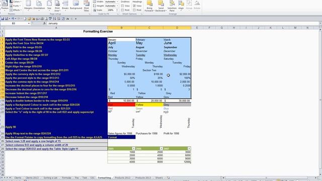 Microsoft Excel 2010 Level One Video 33 Other Formatting смотреть онлайн