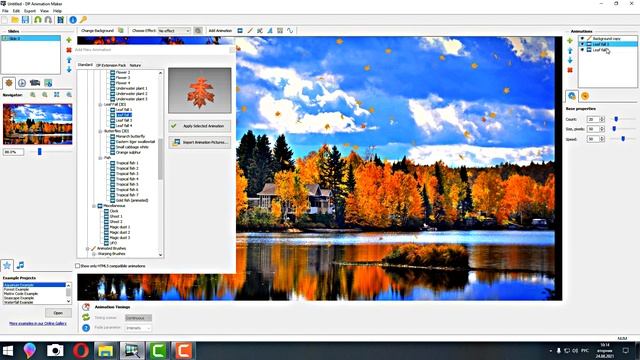 DP Animation Maker!!! Урок 23!!! Как создать эффект листопада в программе DP Animation Maker!!! смотреть онлайн