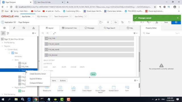 how to hide & show item using dynamic action in oracle apex смотреть онлайн