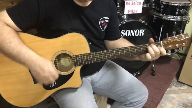 Guitarra Electro Acustica Fender Cd60ce Estuche Musica Pilar смотреть онлайн