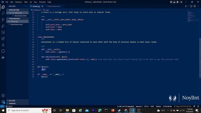 Blockchain with Python under 7 minutes | Basic Implementation of blockchain with Python | NoylInt смотреть онлайн