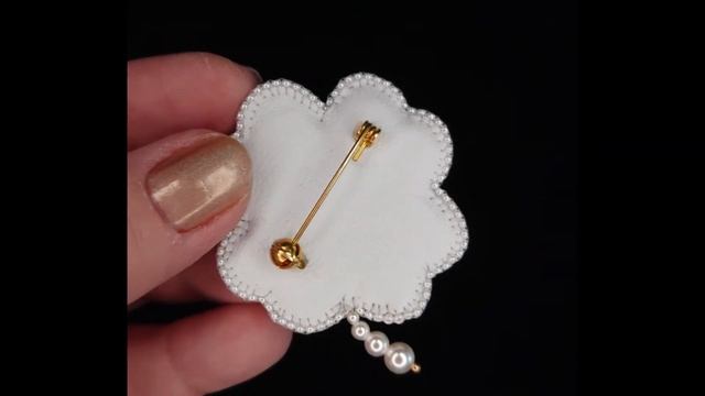 Брошь Клевер четырехлистный - краткий обзор готового изделия смотреть онлайн