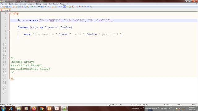 35. PHP TUTORIAL - Associative Arrays, foreach loop смотреть онлайн
