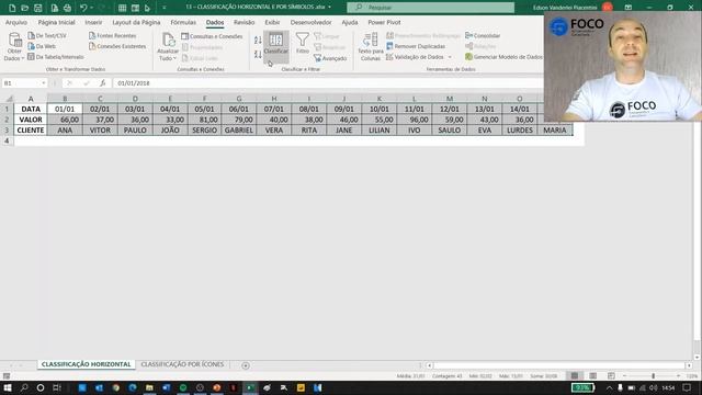 051 - Como fazer classificação horizontal de planilhas no Excel? смотреть онлайн