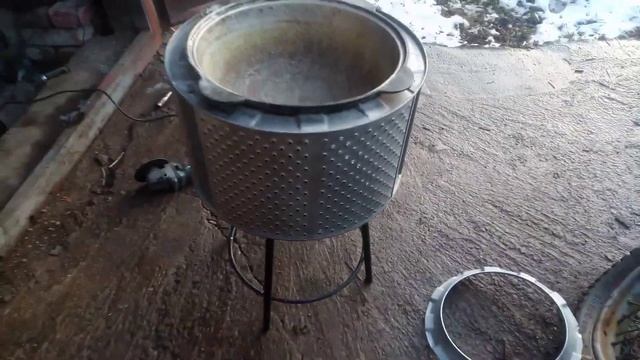 Печь под казан из барабана от стиральной машины смотреть онлайн
