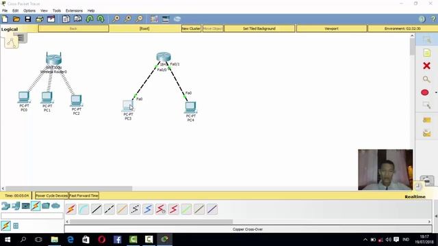 Tutorial Cisco 1 Router 1 Hub 3 pc & wifi ke pc смотреть онлайн