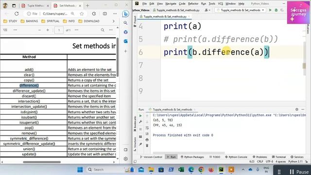 Python Programming Course - Video - 7 | Tuple & Set Methods смотреть онлайн