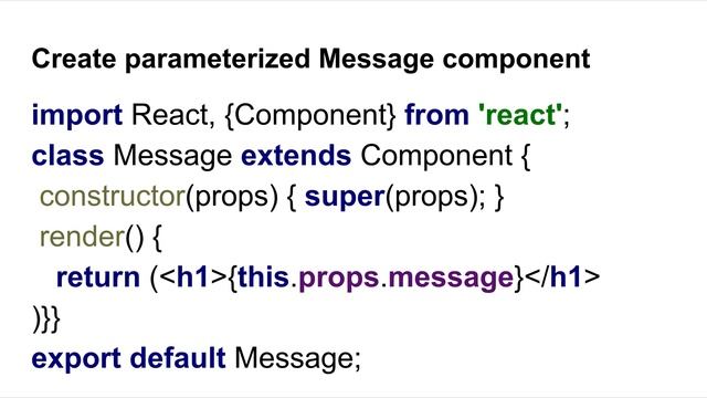 170 Introduction to parameterized React components смотреть онлайн