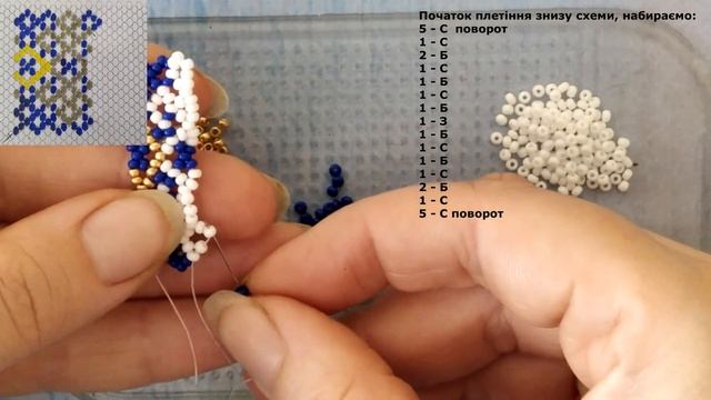 Яйце з бісеру Частина 1 (поясок) зі схемою смотреть онлайн