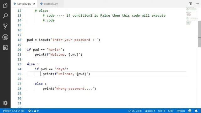 Nested If-Else & Elif Statement in Python смотреть онлайн